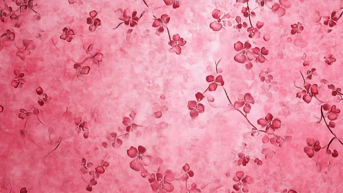 Pink Floral Arrangement with Scattered Orchid Blooms.