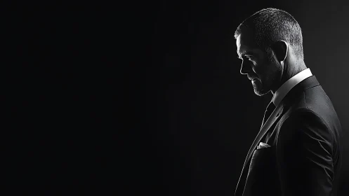 Strong side-lit portrait reveals quiet, reflective confidence