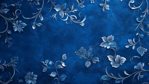 Frost-Kissed Botanical Dance Across Midnight Canvas