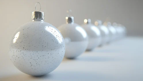 Glowing winter baubles in a dreamy porcelain parade.