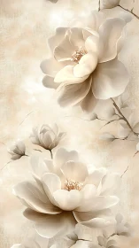 Graceful White Flowers Bloom in Ethereal Beauty.