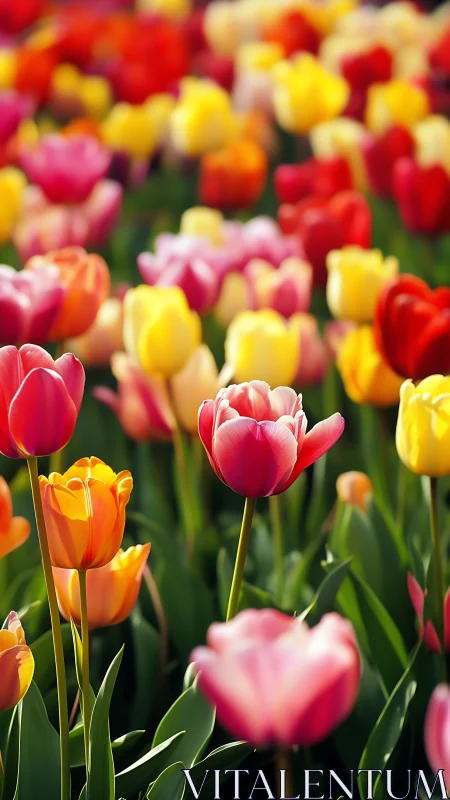 Velvet Garden Chorus: Spring's Chromatic Bloom Spectacle.