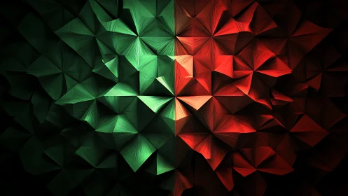 Geometric floral tessellation in dual-tone digital relief design.