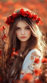 Optically soft portrait in shallow-depth autumnal bokeh field.