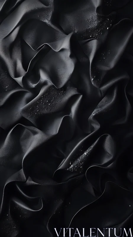 Midnight fabric dunes fold softly under scattered silver dust