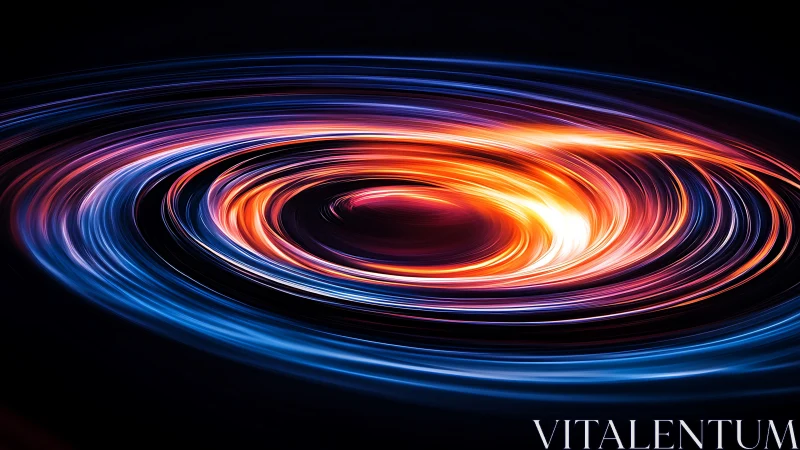 Luminous energy vortex spirals through deep cosmic void