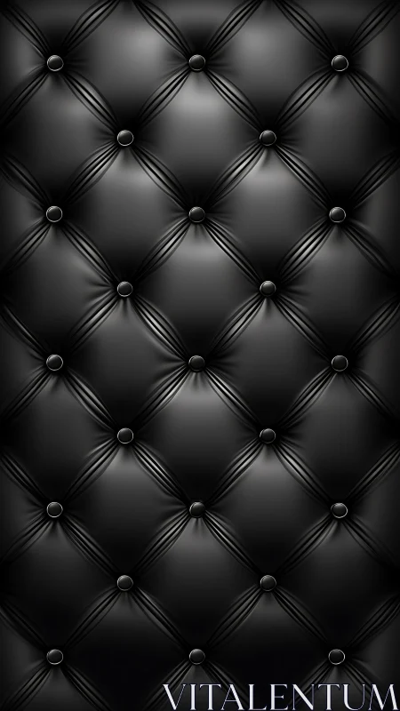 Black tufted leather upholstery shows high-gloss tonal modeling