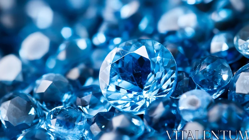 Sapphire starlight gems shimmer in a crystalline ocean.
