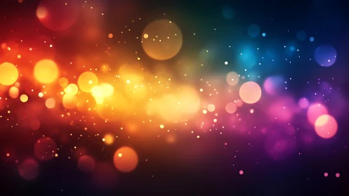 Chromatic bokeh field with radial gradient light diffusion.