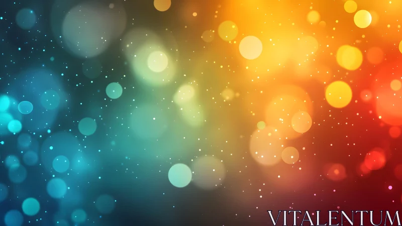 Vibrant Bokeh Light Abstract Background in Blue and Orange Tones.