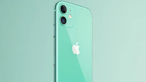 iPhone 11 Green. Dual camera system.