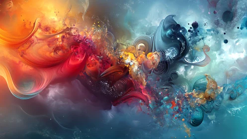 Bimodal chromatic nebulae in turbulent digital fluid dynamics