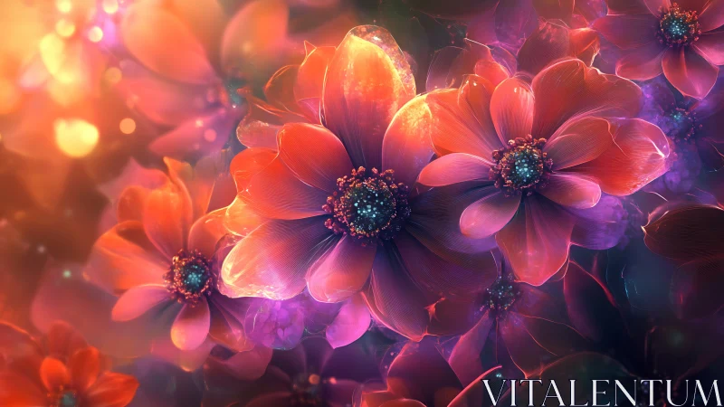 Neon Cosmos Blooms Pulse With Ethereal Light Energy