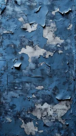Oxidative decay on stratified blue coating with curled delamination.