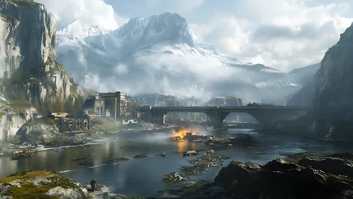 Fractured Valley: Where Civilization Collides with Alpine Drama