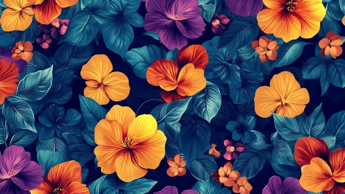 Vibrant Floral Garden: A Burst of Color and Life