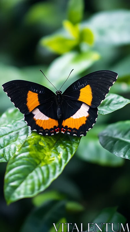 High-contrast butterfly macro reveals wing pattern symmetry and texture