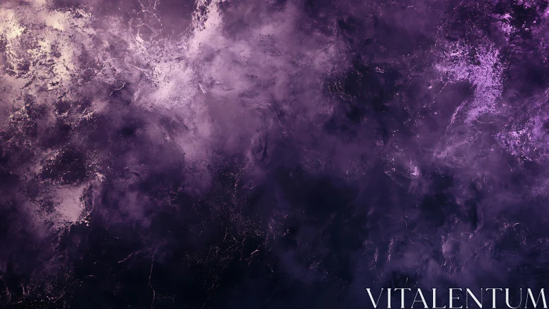 Deep violet nebula field rendered in abstract digital painting