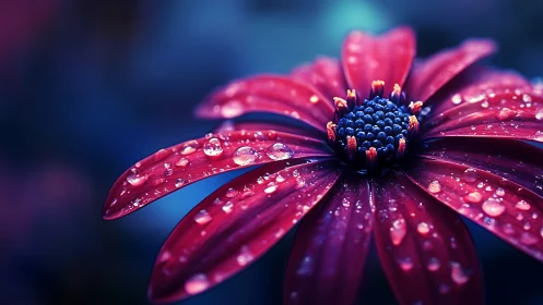 Radiant Pink Bloom Kissed by Morning Dew.