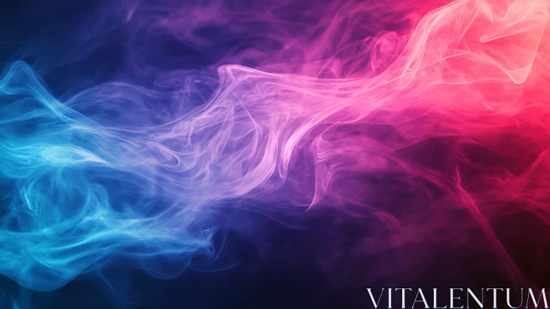 Colored vapor plumes forming gradient flow across frame.