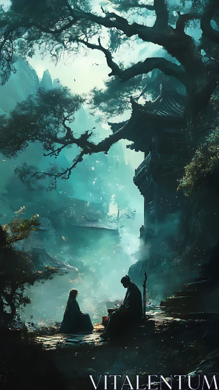 Mist-veiled mountain shrine where quiet legends awaken.