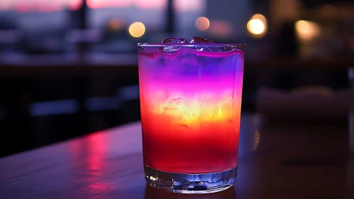 Twilight Alchemy: Neon Gradient Cocktail Dreams.