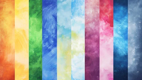 Colorful painted stripes invite calm, playful creativity