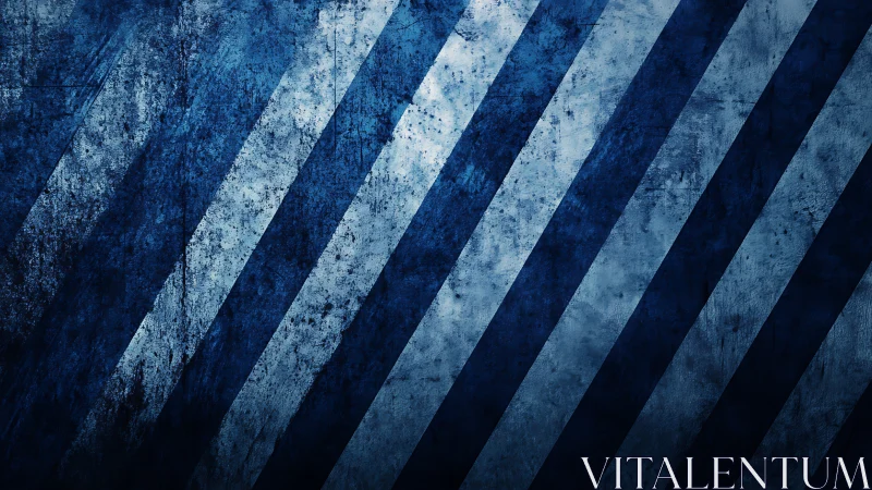 Diagonal blue stripes over distressed textured surface.