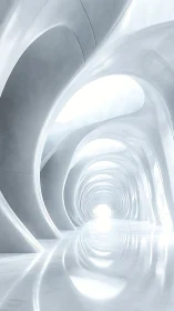 Spiraling Luminescence Through Architectural Voids.