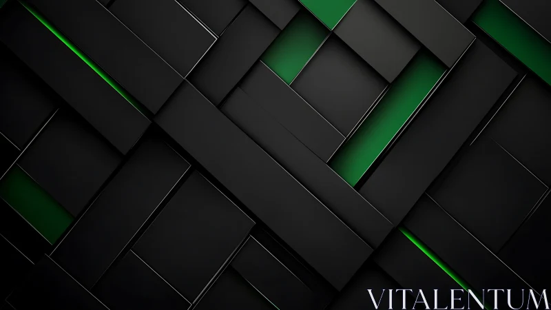 Midnight panels slice neon green into sleek digital strata.