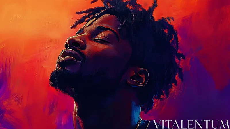 Sun-drenched reverie suspends a solitary dreamer in color