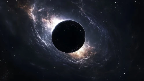 Accretion-lit black sphere eclipsing turbulent galactic core