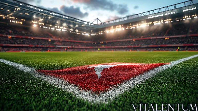 Glowing stadium corner where matchday nerves come alive.