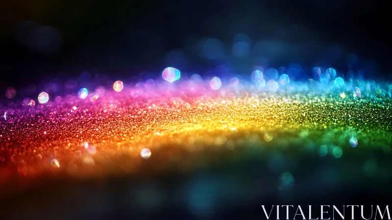 Sparkling Rainbow Glitter Abstract with Colorful Bokeh Effect.