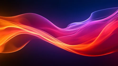 Luminous gradient waves flowing through deep indigo space.