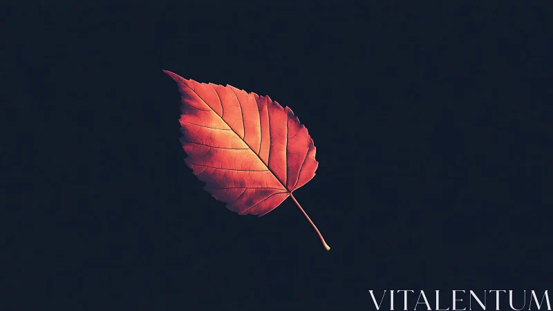 Lone ember leaf afloat on midnight velvet silence.