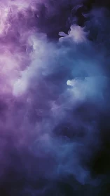 Dreamy purple and blue smoke swirling in soft motion.