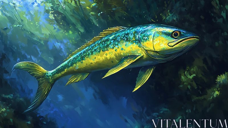 Glittering reef torpedo glides through a cathedral of teal light