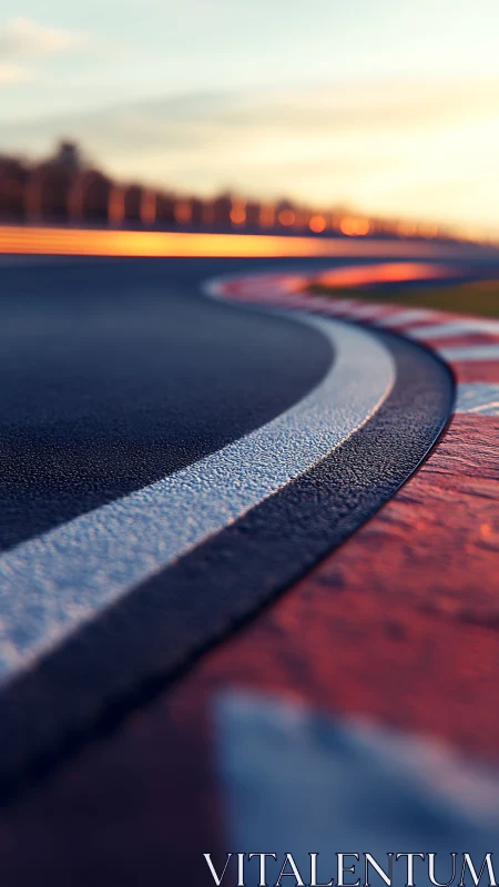 Sunlit racetrack curve inviting quiet moments of speed.