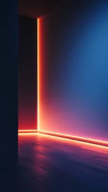 Neon corner gradient with parametric light diffusion study.