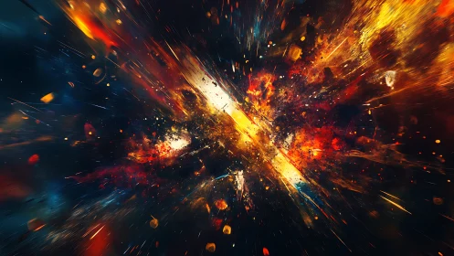 Cosmic energy burst tears through dark nebula field