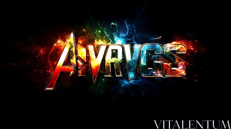 Cosmic Avrycs logo ignites with fire and lightning energy.