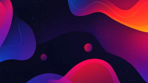 Vibrant cosmic gradients with fluid neon wave forms.