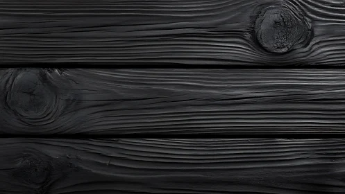 Charred black wooden planks with visible grain and knots texture