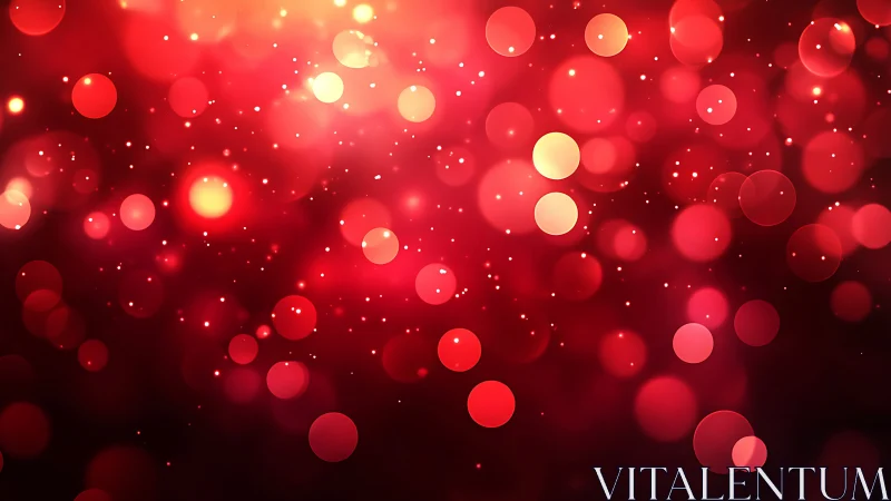 Red abstract bokeh lights on dark background pattern.