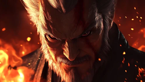 Smoldering warlord carves fury into the heart of the blaze