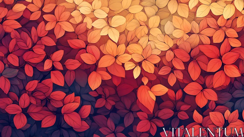 Glowing autumn leaves drifting in a cozy, colorful dreamscape.