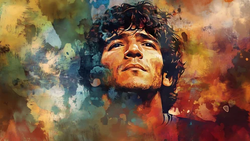 Bold portrait celebrates a dreamer rising through color