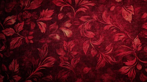 Velvet-kissed crimson foliage weaving through vintage dusk.