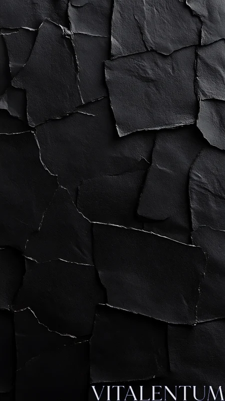 Shattered midnight slate collage forming a moody dark tapestry.